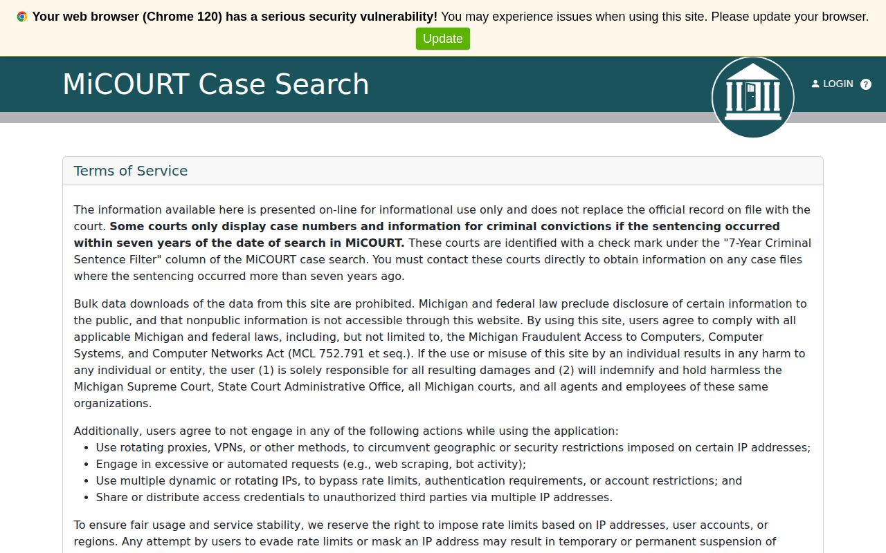 57th Circuit Court search for Emmet County release records